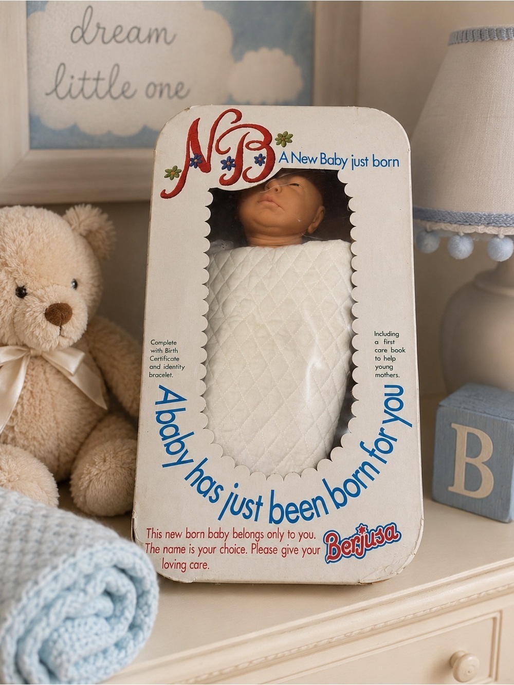 Vintage Berjusa Poseable Newborn Baby Doll | NB | Baby Boy Doll | Collectible